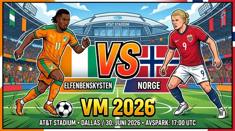 Elfenbenskysten vs Norge: Norges historiske VM-sluttspill begynner i Dallas