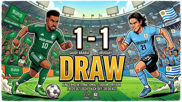 Saudi Arabia 1-1 Uruguay: Kampreferat